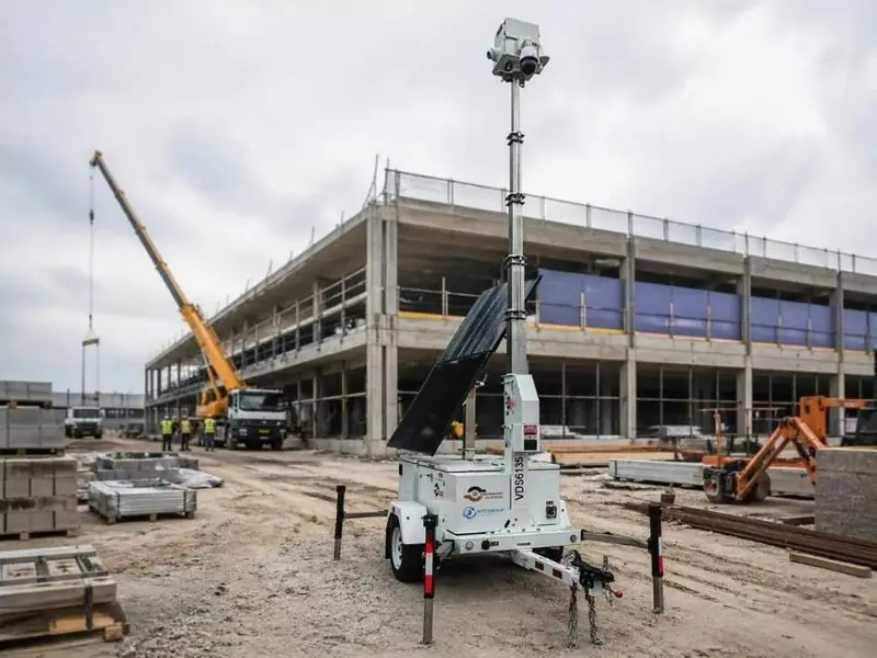 MTC Group mobile surveillance unit on a construction site